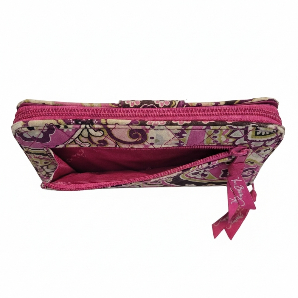 Vera Bradley Morgan Shoulder Bag With Matching Wallet In Very Berry Paisley - Picture 15 of 16
